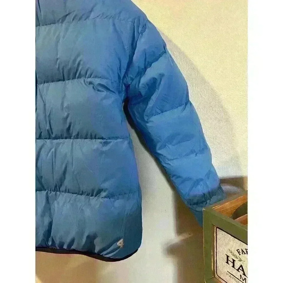 Women Polar Quilted Sherpa Jacket Navy/Cornflower Size Medium. Reversible, Warm, - Picture 11 of 12